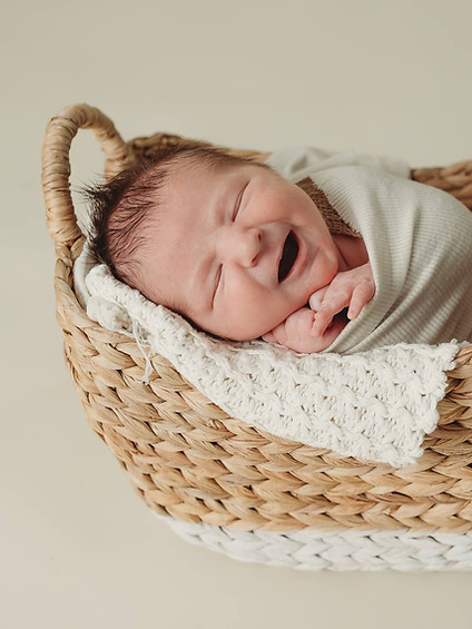 basket baby smile newborn