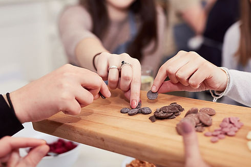 Chocolate tasting at a class