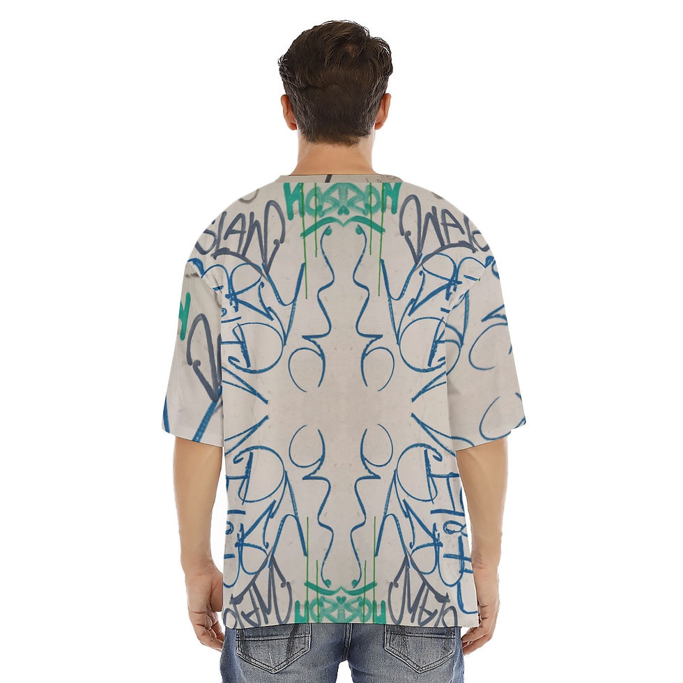 Miniatura: All-Over Print Men's Oversize Short Sleeve T-Shirt|180GSM COTTON
