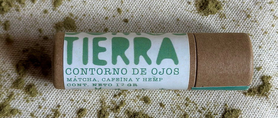 Contorno de ojos sólido / con cafeína, matcha y hemp