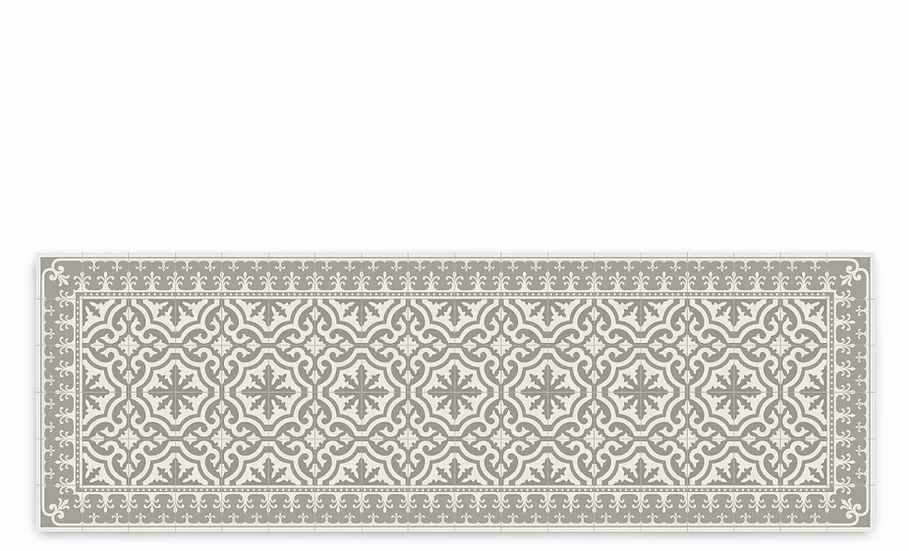 Tuscany - Vinyl Table Runner - Beige classic tiles pattern