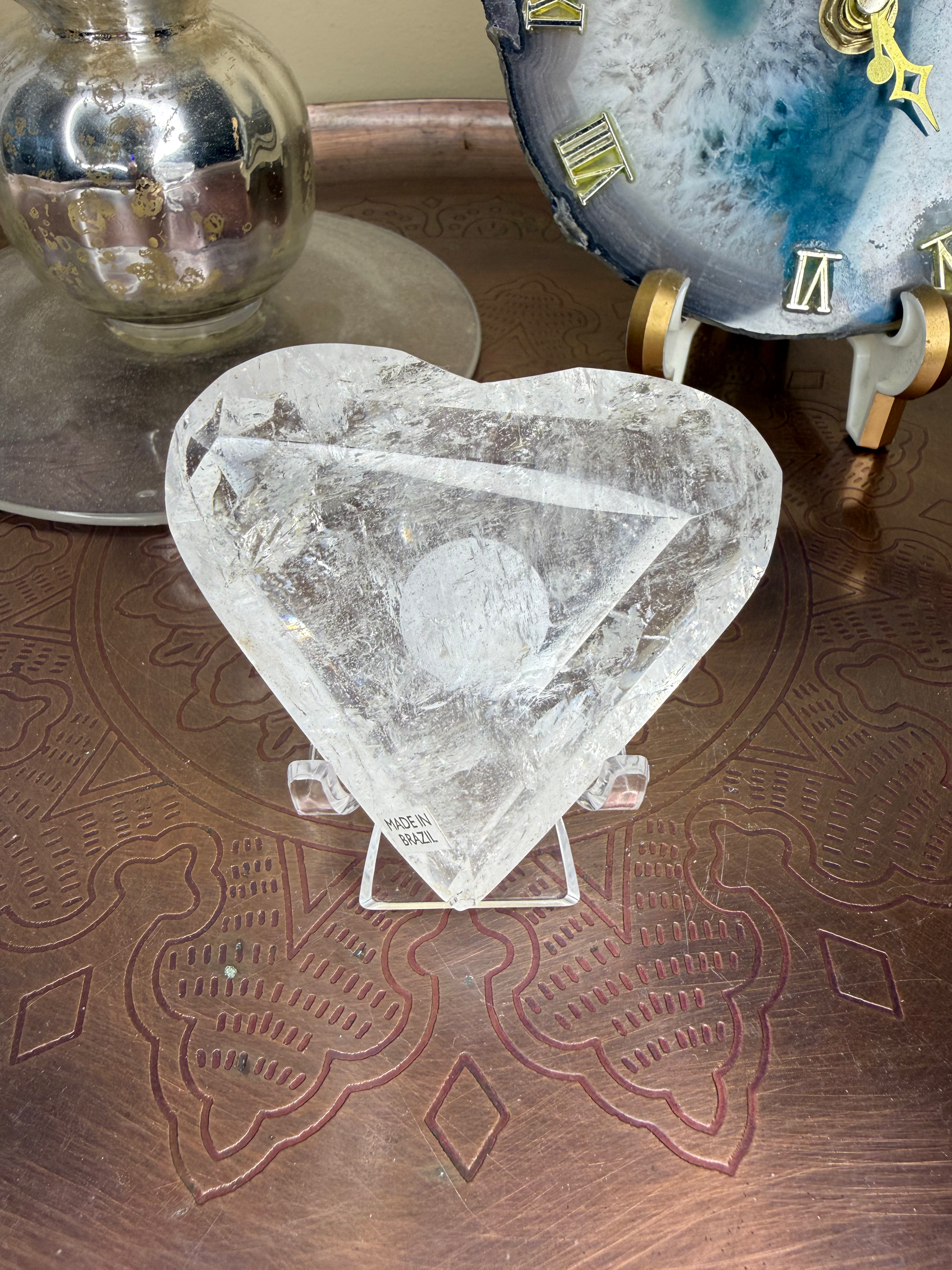 Clear Quartz Heart - Faceted