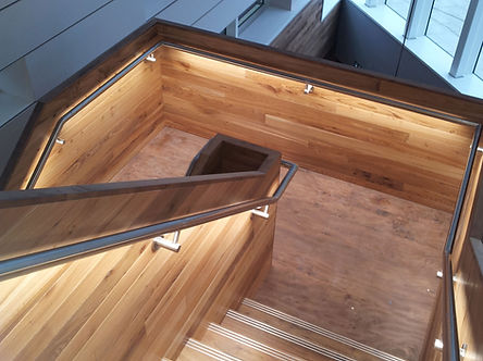 NDM Oxford LED illuminated handral lighting insta UK | E4P Handrail design LEDLUX Linear