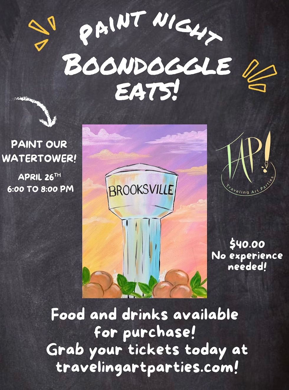 Paint Night at Boondoggle Eats!