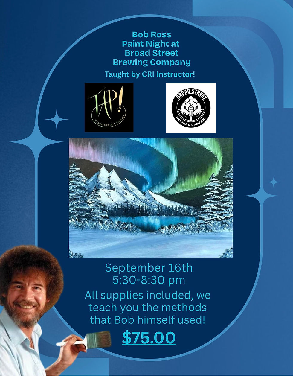 Pints and Paints at Broad Street Brewing Company Bob Ross Edition!