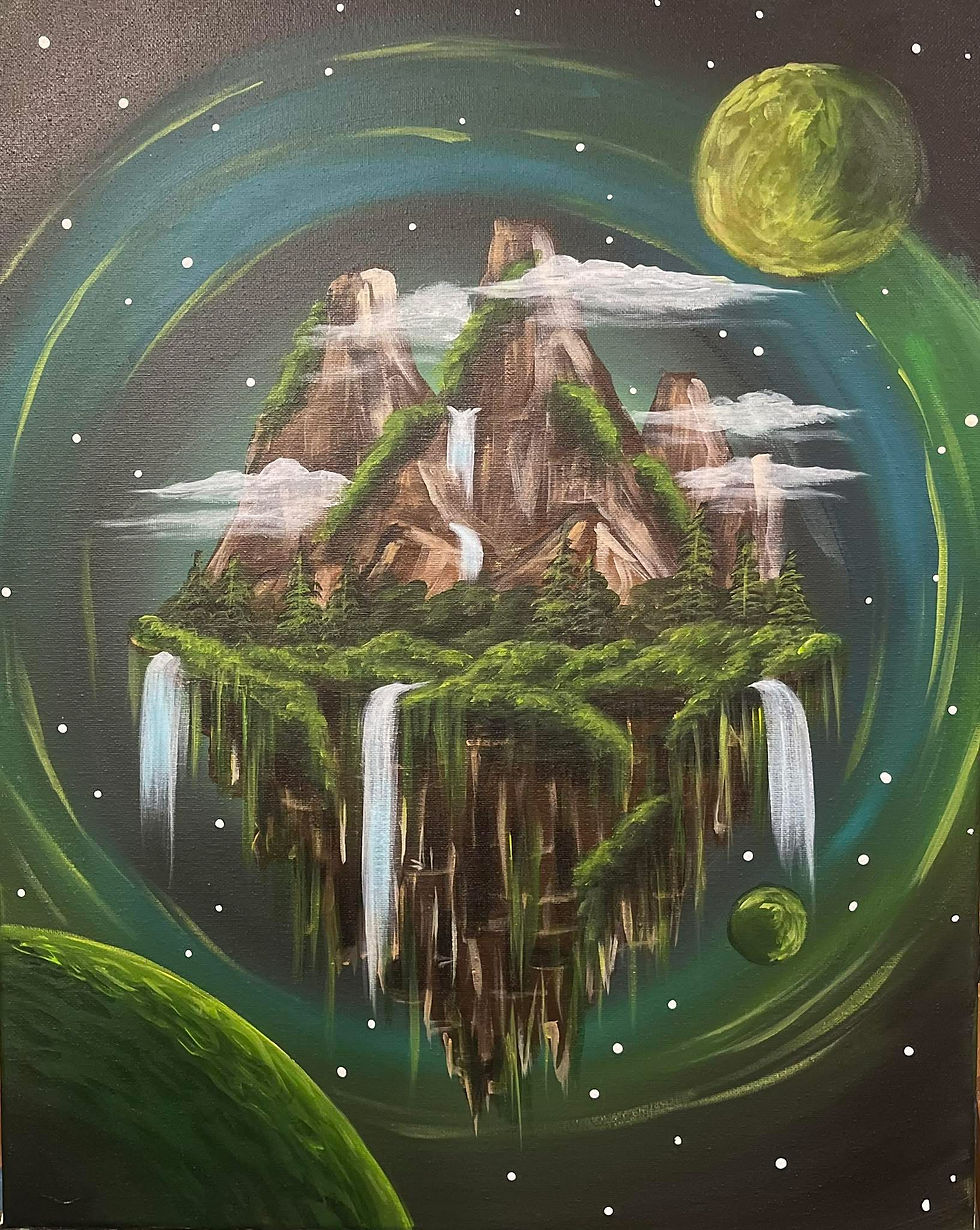 Pints and Paints NEW ART ALERT “Floating Mountain” at BSBC!