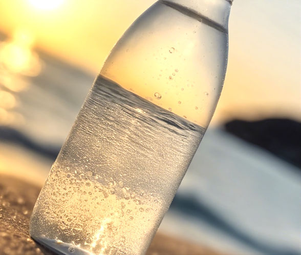 image of bubble water in clear bottle against sun & ocean_edited.jpg