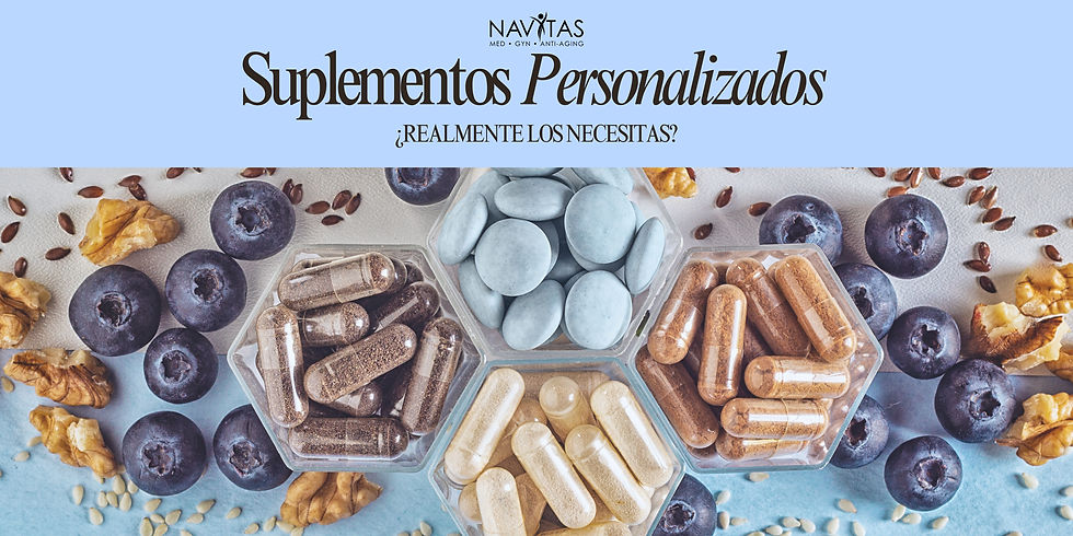 Suplementos personalizados: ¿realmente los necesitas? | Navitas Med No todos los cuerpos necesitan lo mismo. Descubre cuándo los suplementos son útiles, cómo tomarlos con seguridad y por qué personalizar tu plan es esencial para tu salud.