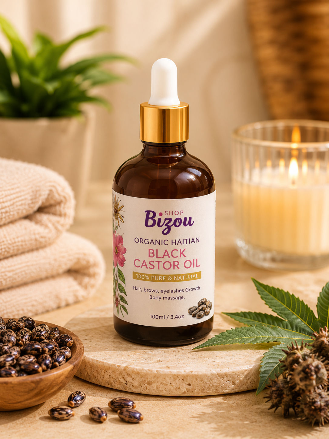 Organic Haitian Black Castor Oil – 100% Pure & Natural Hair Growth