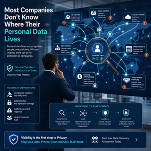 Digital data map highlighting data across an organization
