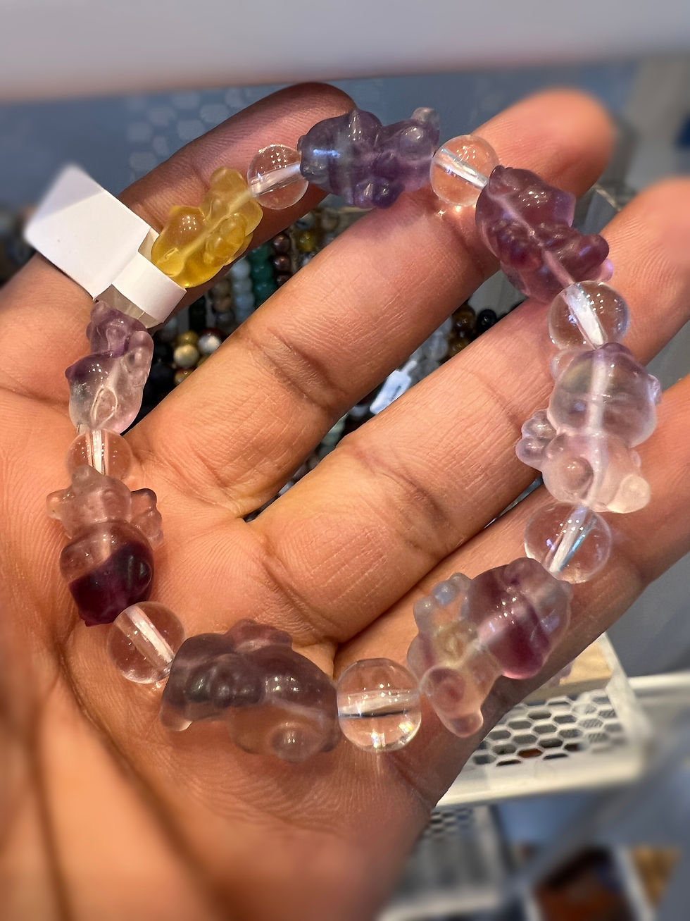 Thumbnail: Fluorit [Flusspat] Armband. ( Teddy Ängel-, Band-, Bonnie- och Friform palor)