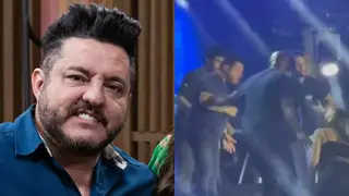 Bruno tranquiliza fãs após queda de Marrone no palco