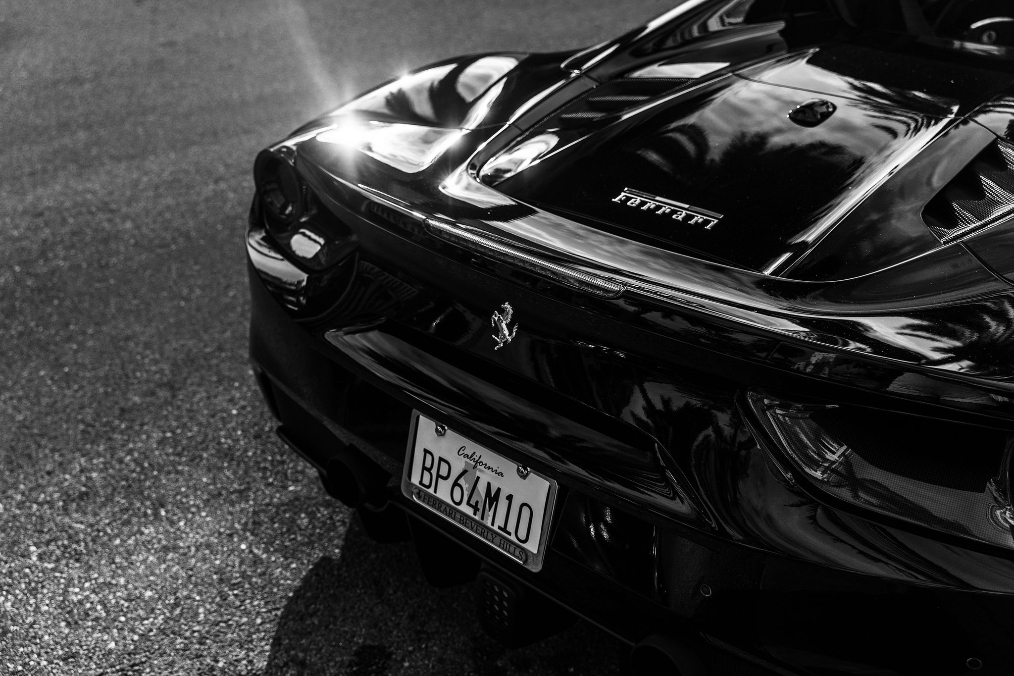 Black Ferrari. Beverly Hills, Los Angeles, California. 2021.