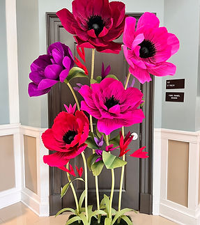 Giant flowers backdrop