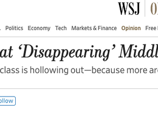Wall Street Journal says: The middle class is becoming upper class — if you believe that.