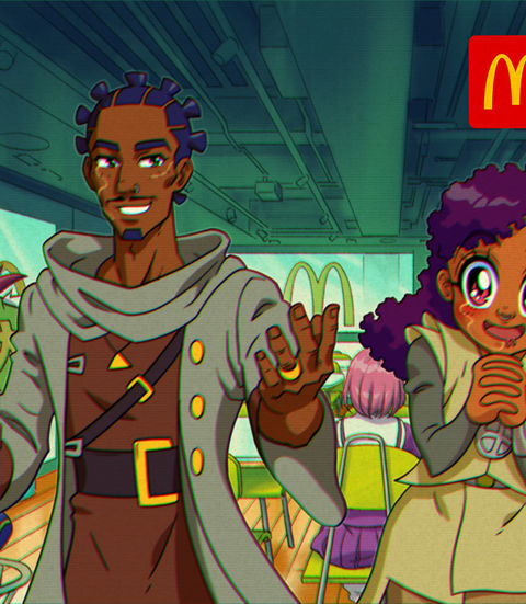 Illustrations and character designs for the new McDonald's burger video ad.