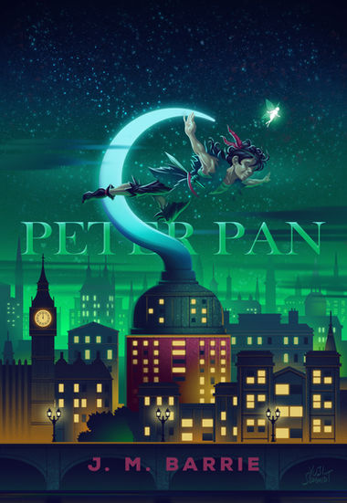 Peter Pan Gancho Capa livro poster 