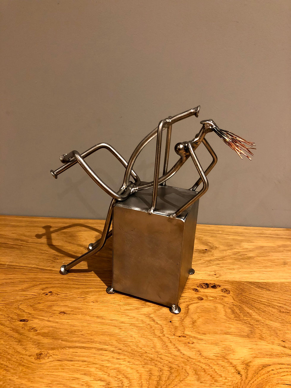 Thumbnail: Naughty Nails metal sculpture, Romantic Sexy couple, wedding gift, erotic art,