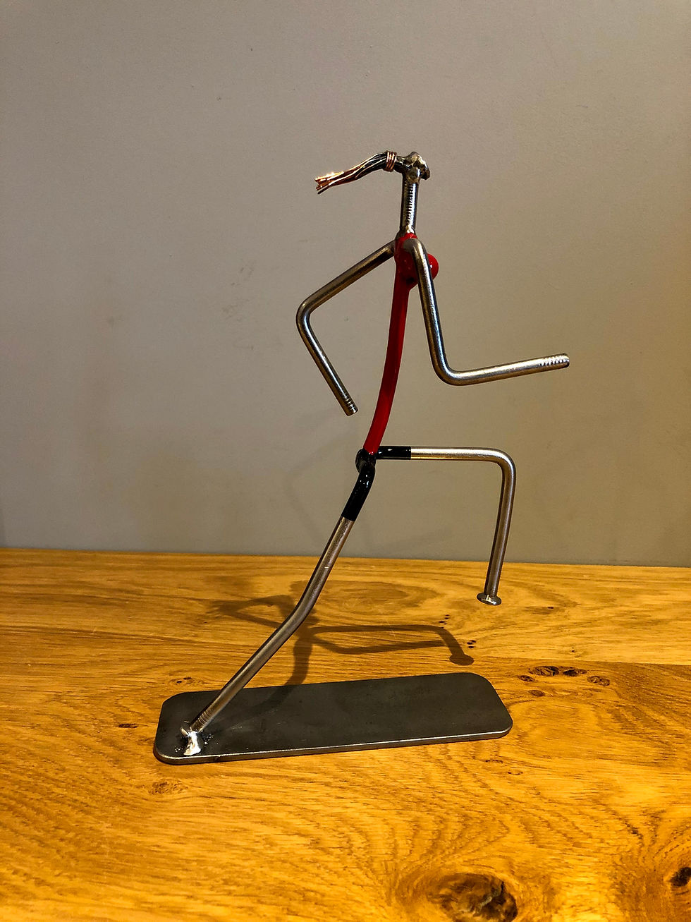 Thumbnail: Female Runner,  Athlete, Metal Sculpture, Marathon, Triathlon, fitness Art, runn