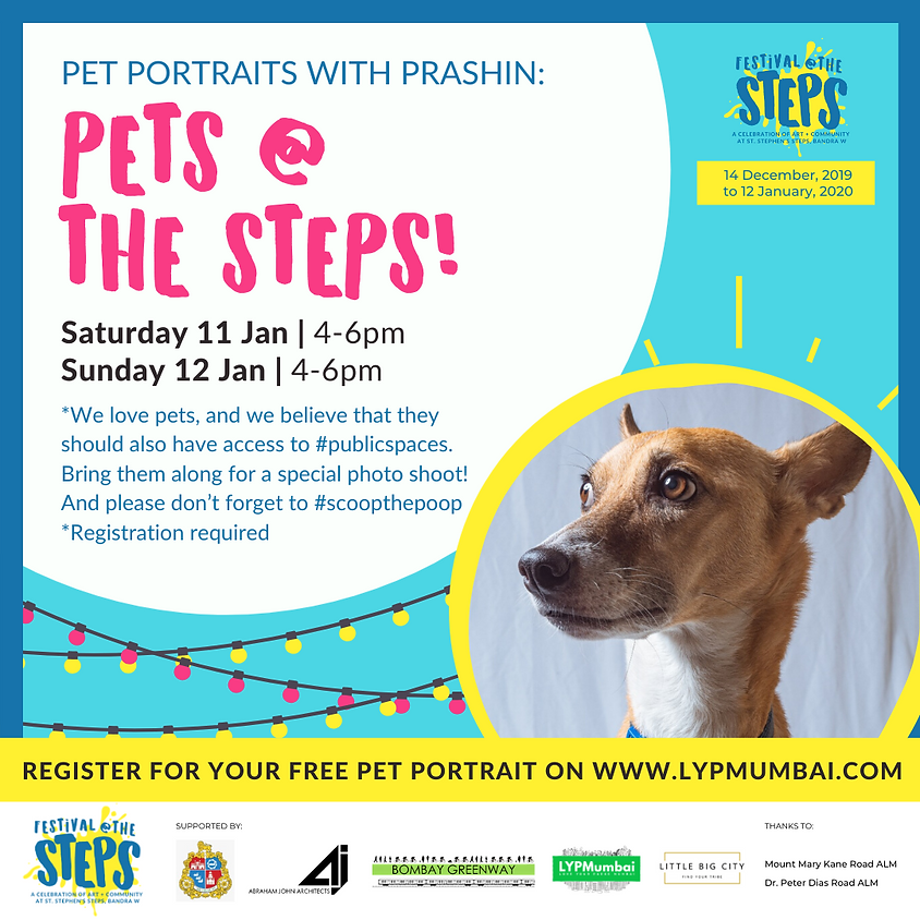 Free Pet Portraits at the Steps!