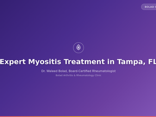 Expert Myositis Treatment in Tampa, FL: Comprehensive Care at Bolad Clinic