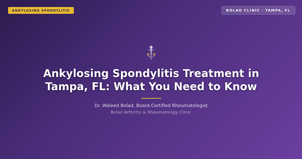 Ankylosing Spondylitis Treatment in Tampa, FL: Expert Care at Bolad Clinic
