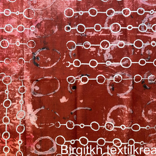 Patchworkgilde in Dinkelsbühl -Roter Stoff mit Muster