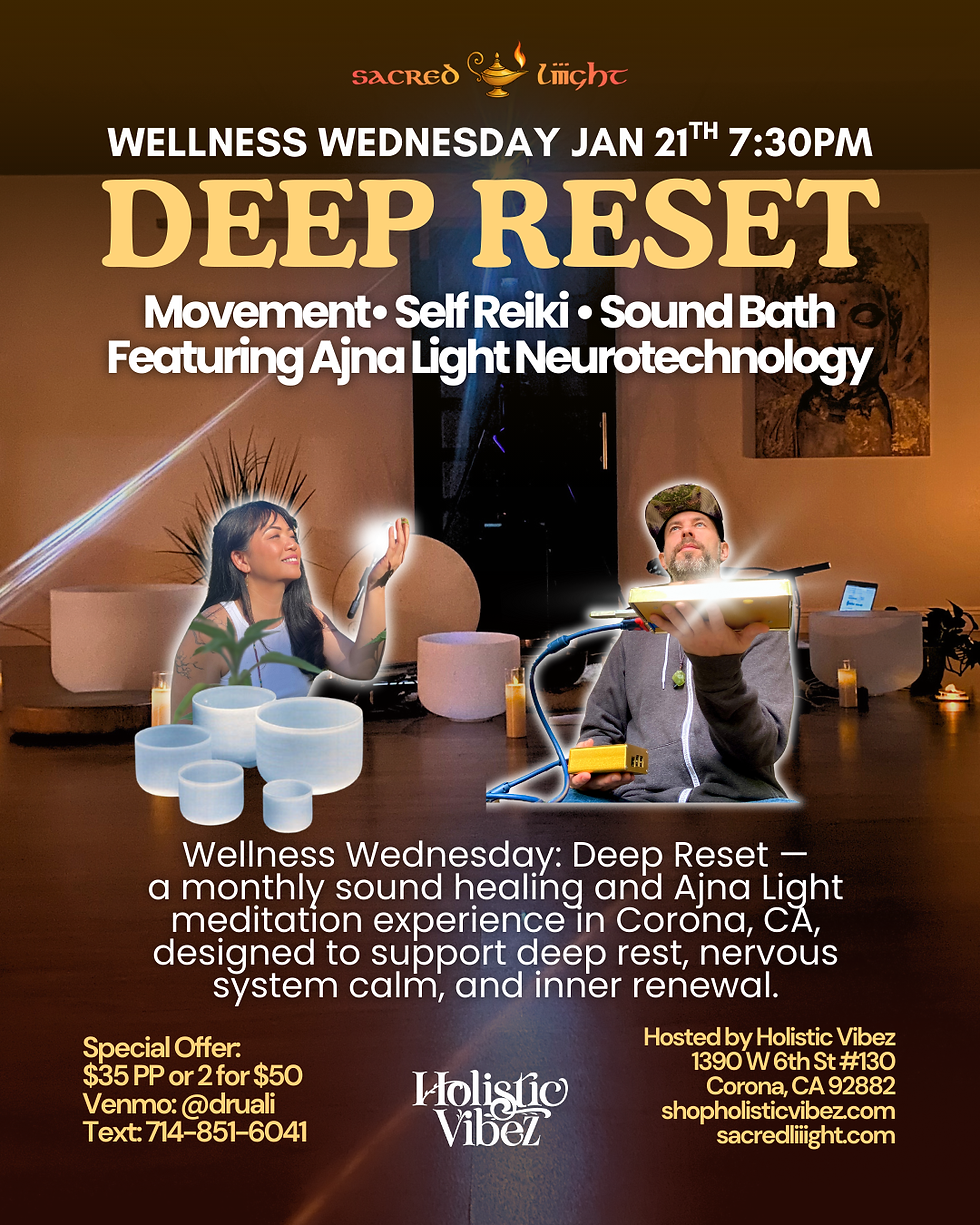 Wellness Wed: Ajna Light Sound Bath w/ Holy Fire® Reiki