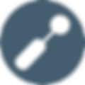 A blue circle with an arrow in it representing a dentist.png