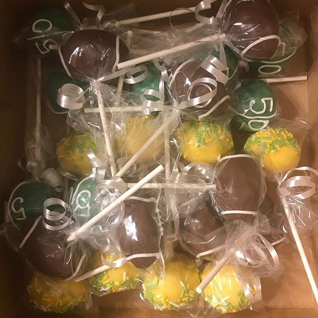 Green Bay Packers Cake Pops