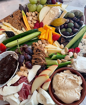 Custom-made snacking plate for discerning clients at Charleston Airbnb rentals