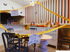 One Room Challenge (Week Four): The Craziness Continues and It's Halloween Week! BOO!