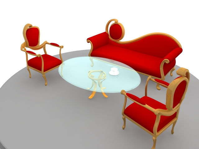 Tea Room furniture close up