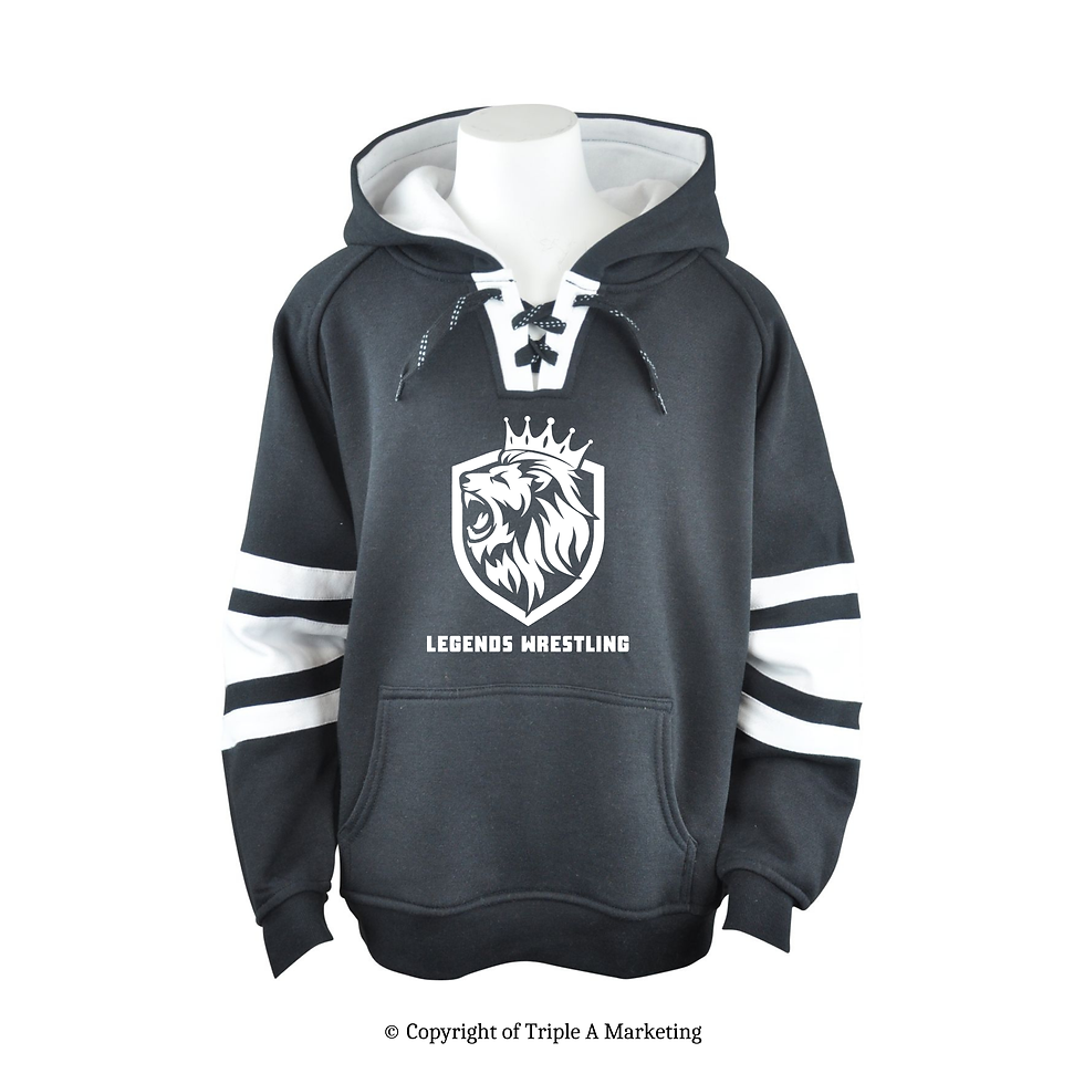Thumbnail: Legends Wrestling Retro Hockey Hoodie With Lace
