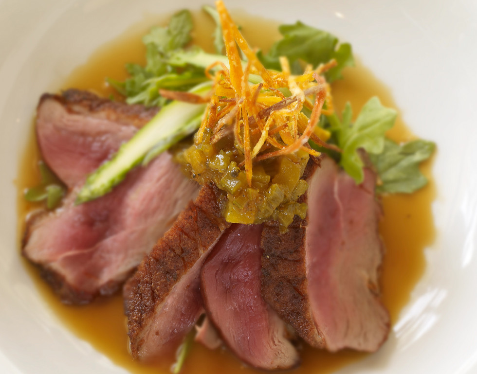 Sliced duck