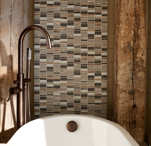 tub faucet and tile detail