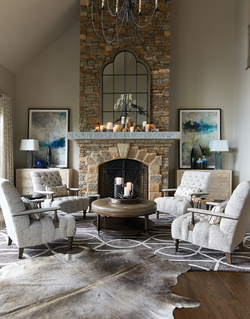 Transitional living room
