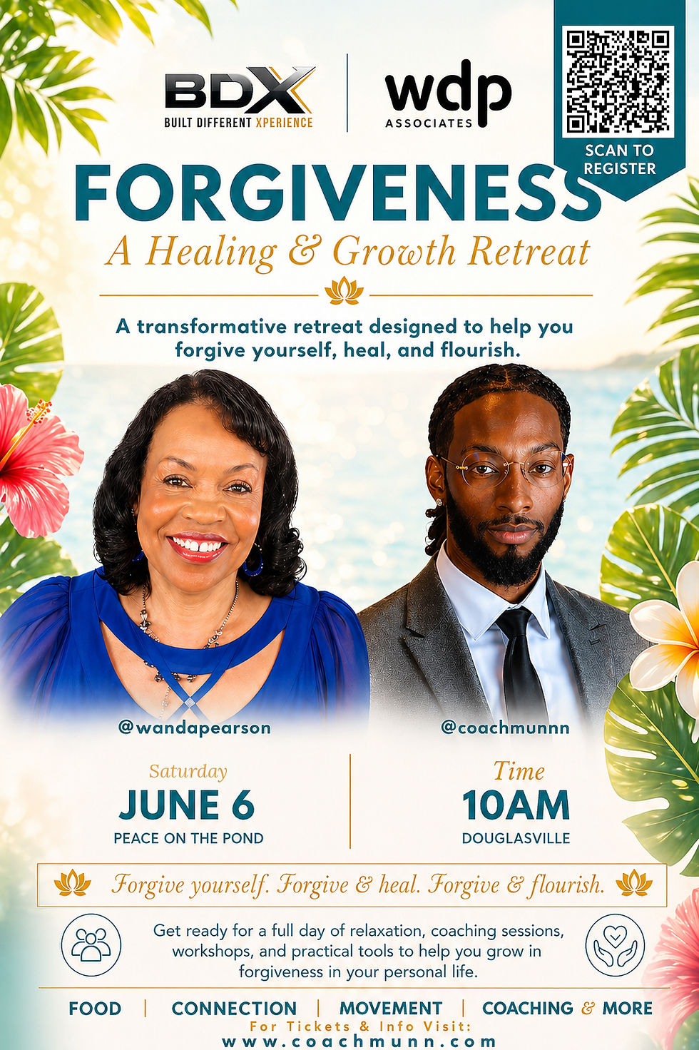 BDX & WDP Present “Forgiveness”: A Healing & Growth Retreat