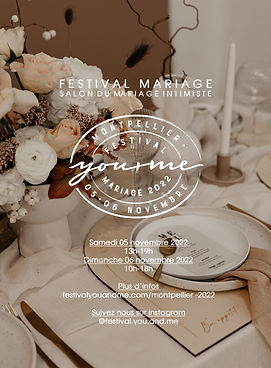Festival mariage you and me - Evenement futurs mariés Montpellier 2022