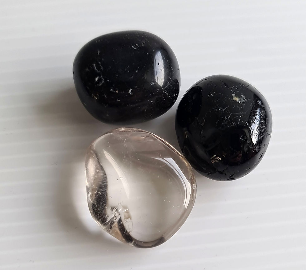 Protection & Grounding Ritual Set - Black Tourmaline, Obsidian, Smoky Quartz