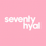 White text seventy hyal 2000 on pink background. Astounding Skin Aesthetics