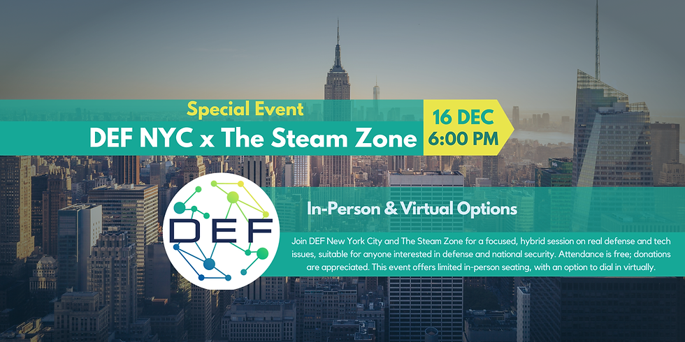 DEF New York City x The Steam Zone