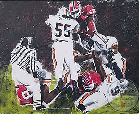 November 15,1997_24x30_Acrylic__Takeo Spikes and Robert Edwards face each other in Athens,