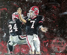_Blackout_ _16x20 _Matt Stafford and Knowshon Moreno on November 10, 2007 in Athens Georgi