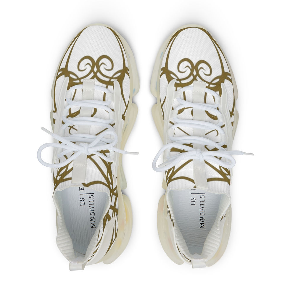 Thumbnail: Gold Zeba Mesh Sports Sneakers