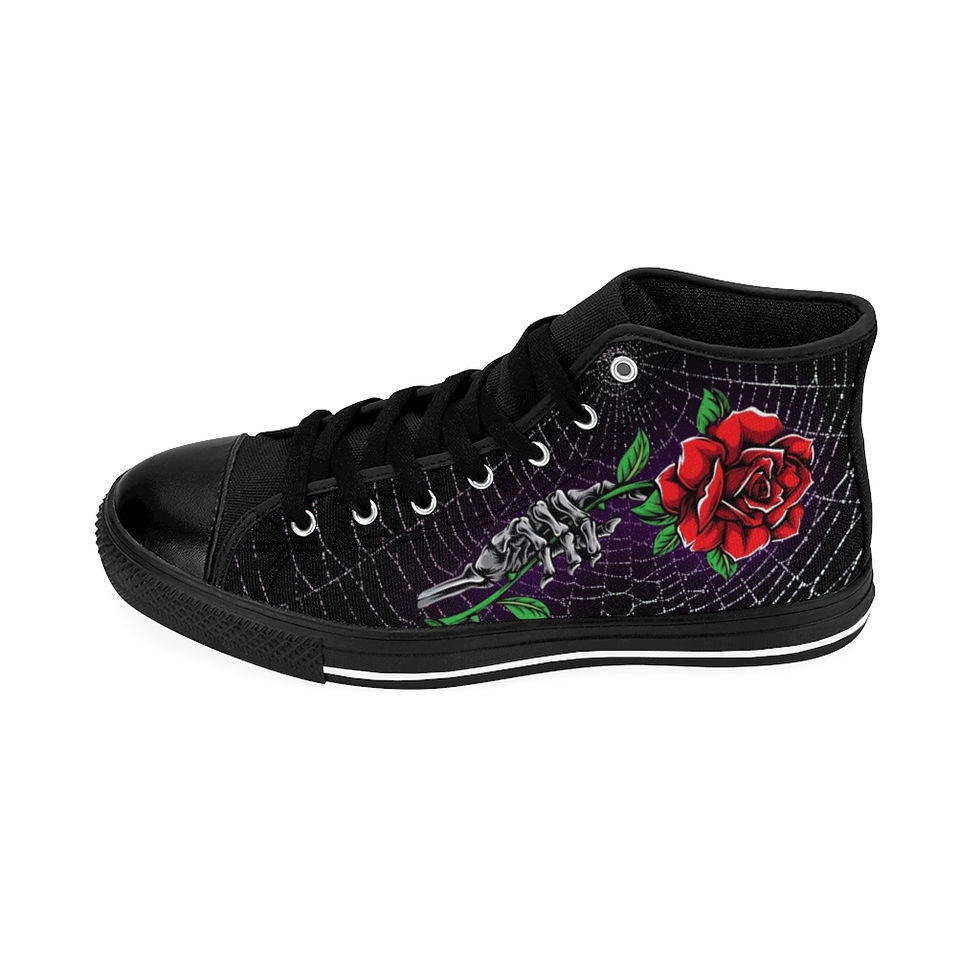 Thumbnail: Webbed Roses High-top Sneakers