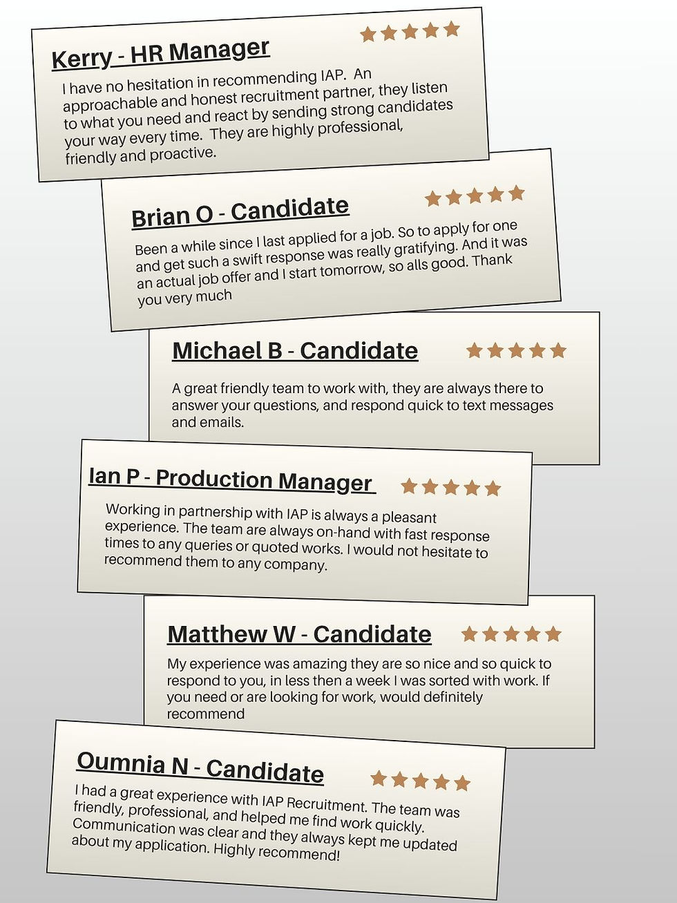 IAP RECRUITMENT REVIEWS