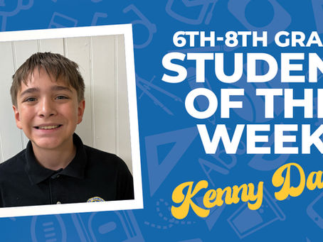 Intermediate 6th-8th Grade Student of the Week 9/15-19