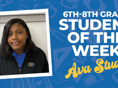 Intermediate 6th-8th Grade Student of the Week 10/13-17