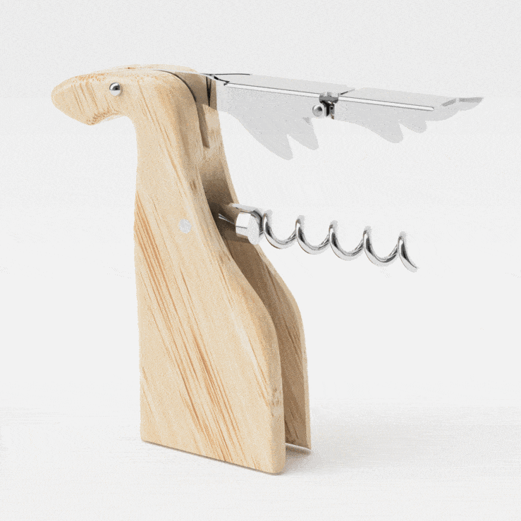 Deer Shaped Wooden Corkscrew
